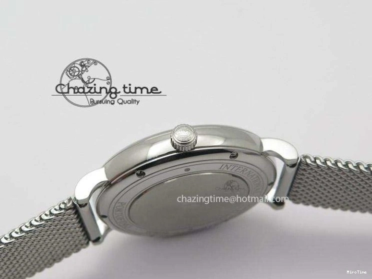 MIROTIME 1218 Portofino SCHAFFHAUSEN SS MKF 1:1 Best Edition Black Dial On Mesh Bracelet A Sporty 7342